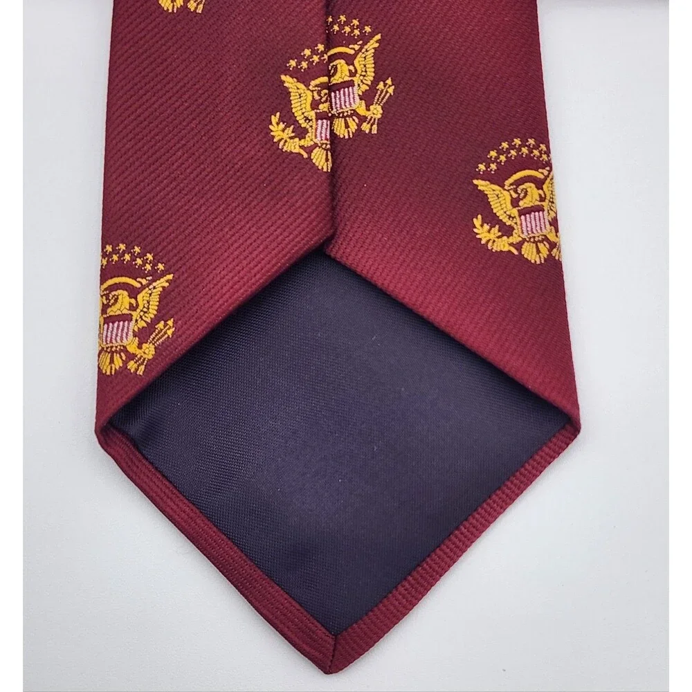 Martha Weems Ltd ~ Presidential Seal ~ Maroon and Gold necktie